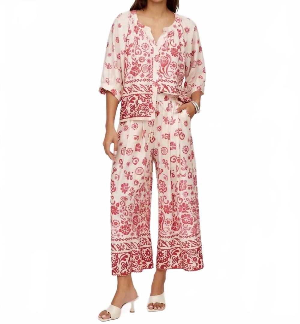 NEW FIFTEEN TWENTY etta border print top in print